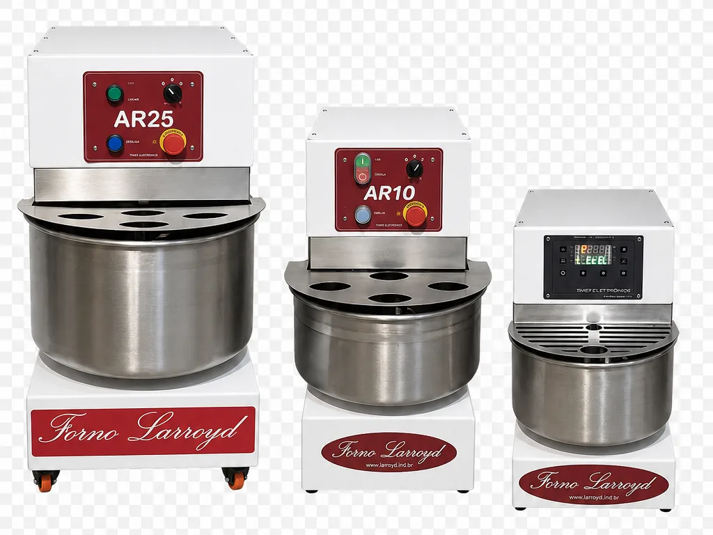 Amassadeira Espiral Larroyd - 3 tamanhos (5kg, 10kg, 25kg)