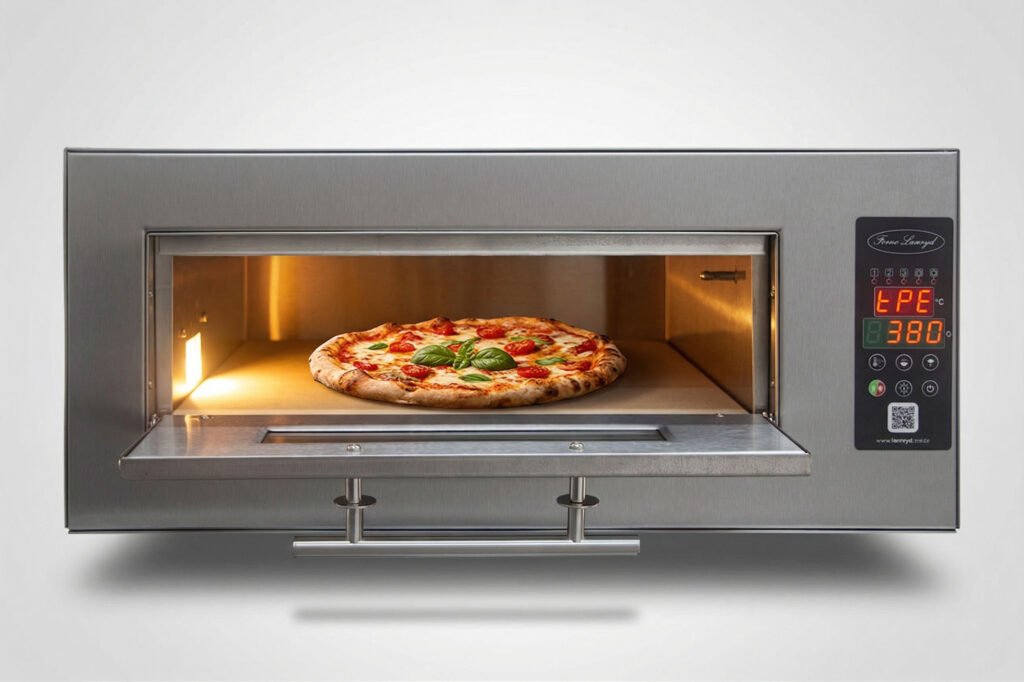 Pizza assada no forno de lastro profissional Larroyd